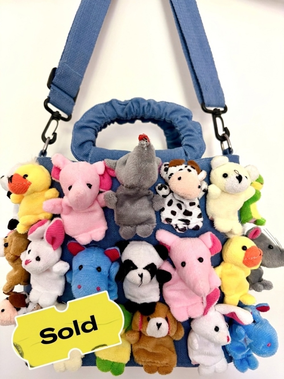 Plush Mini-Animal Charm Crossbody Bag. Alternative, Whimsigoth, Harajuku, Punk 🔥